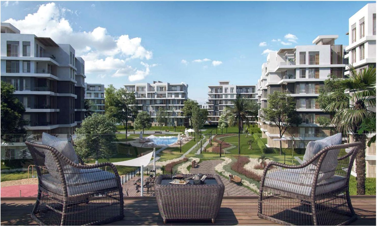 Green community at Hyde Park New Cairo